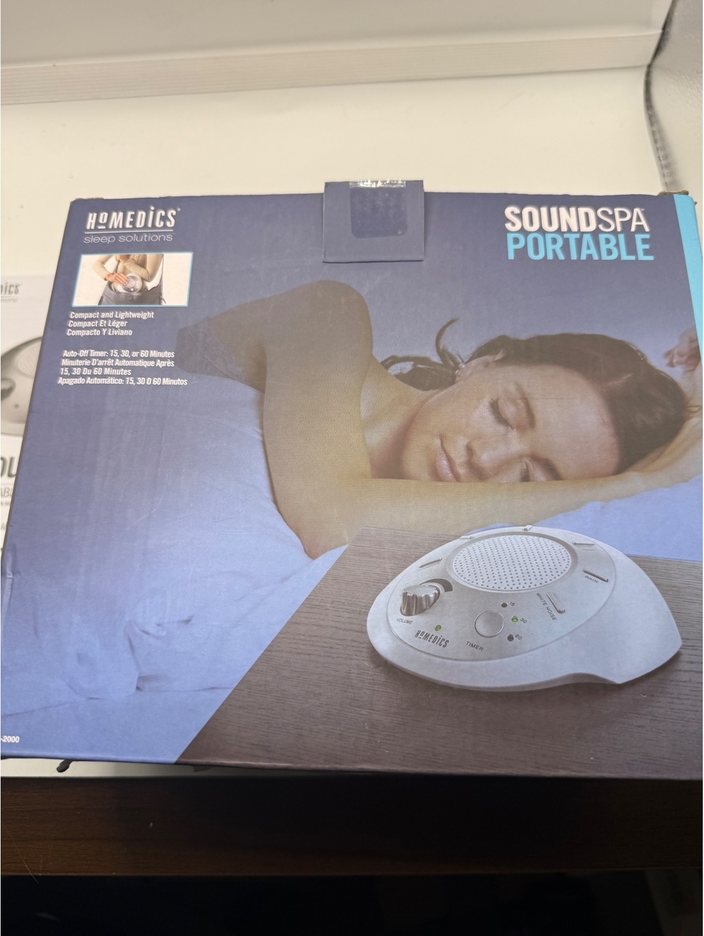 HoMedics SoundSpa Portable Sound Machine with AC Adapter and Manual